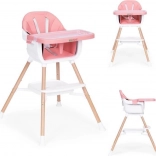 Seggiolone per bambini 2 in 1, rosa, ECOTOYS