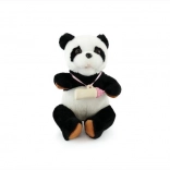 Panda di peluche interattiva con biberon