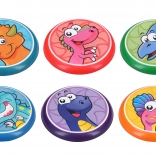 Disco volante con motivo di dinosauro 16 cm