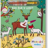 Dipinto con acqua: Chi vive nel bosco?