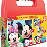 Puzzle in valigetta MICKEY MOUSE e amici 4in1