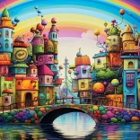 Puzzle Città Arcobaleno 1000 pezzi