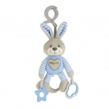Coniglietto musicale educativo in peluche con clip BABY MIX, blu