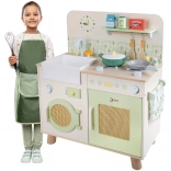 Cucina multifunzionale in legno XXL con lavatrice e accessori