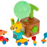Stazione di lancio a palloncino con macchinine – orsetto aerodinamico, set educativo da 23 pezzi