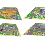 Mappa da gioco con veicoli in metallo 70 × 70 cm