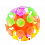 Pallina Sporto con ventose e luce 10 cm