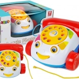 Telefono giocattolo trainabile per bambini con cornetta a batteria