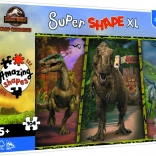 Puzzle XL Super Shape dinosauri JURASSIC WORLD 104 pezzi