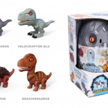 Dinosauro nell'uovo con effetti luminosi e sonori – set di costruzione