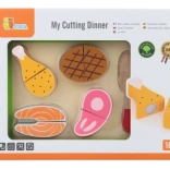 Set di taglio in legno - carne