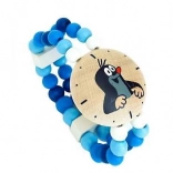 Orologio da bambina in legno con la Talpa blu