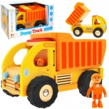 Camion ribaltabile in legno con superficie mobile per bambini