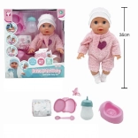 bambola 35 cm beve e fa la pipì Tosia con accessori