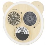 Tavola da parete in legno con punti rotanti