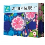 Perline di legno piccole blu – set creativo per creare gioielli