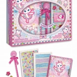 Diario segreto per bambini Gattina con adesivi