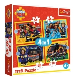 Puzzle 4in1 POMPIERE SAM – vigili del fuoco in intervento (35, 48, 54, 70 pezzi) Trefl
