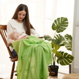 Pannolino di mussola in cotone Tommy Lise Verde Opalina