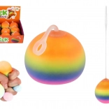 Palla antistress arcobaleno da spremere 6 cm
