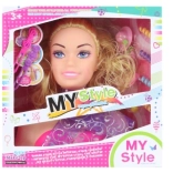 Testa da pettinare con accessori per bambini