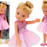 Bambola da balletto rosa in abito 33 cm