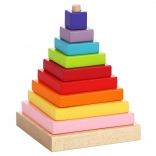 Piramide colorata - puzzle di legno per bambini