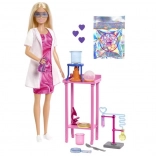 Barbie bambola scienziata con set da laboratorio