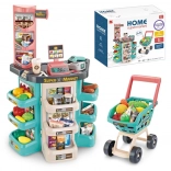Supermercato per bambini con carrello e 47 accessori Woopie