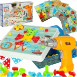 Kit creativo da costruzione con trapano in valigetta, 261 pezzi