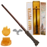 Bacchetta magica di HARRY POTTER con base Magical Creatures – replica da collezione