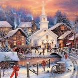 Puzzle 1000 pezzi Natale Bianco