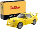 Set di costruzione CaDA auto gialla MAZDA RX-7 FD3S Initial D 1:35, 66 pezzi