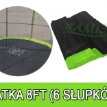 Rete di protezione per trampolino 244 cm (8 ft) con 6 tunnel SkyRamiz, verde