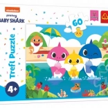 Puzzle Baby Shark – Famiglia di squali in vacanza, 60 pezzi (33 × 22 cm)