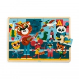 Puzzle in legno Banda allegra 35 pezzi