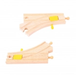 Scambio in Legno per Trenini Bigjigs Rail 2 Pezzi