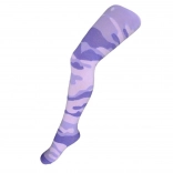 collant in cotone New Baby con motivo mimetico rosa chiaro‑viola 128 (7–8 anni)