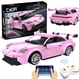 Set di costruzione CaDA auto sportiva da corsa RC rosa 280 pezzi Dual Mode