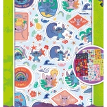 Moxy adesivi glitterati Stitch – blocco di adesivi A5