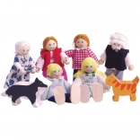 Set famiglia per casa delle bambole Bigjigs Toys