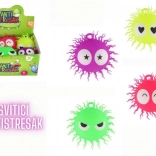 Pallina pelosa antistress in silicone con luce