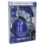 Set della polizia con casco e accessori per bambini