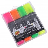 Set di evidenziatori con punta a scalpello robusta, 4 colori