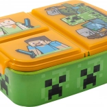Porta pranzo per bambini MINECRAFT con 3 scomparti, arancione‑verde