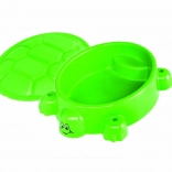 Sabbiera a forma di tartaruga con coperchio verde chiaro