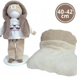 abito per bambola NEW BORN 40–42 cm – set 5 pezzi con cuscinetto double-face