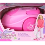Aspirapolvere rosa per bambini a batteria