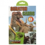Immagini da grattare dinosauri – set di 6 carte 21 × 14 cm