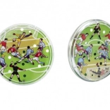 Rompicapo tascabile di calcio – gioco a biglie doppia faccia (Ø 9 cm)